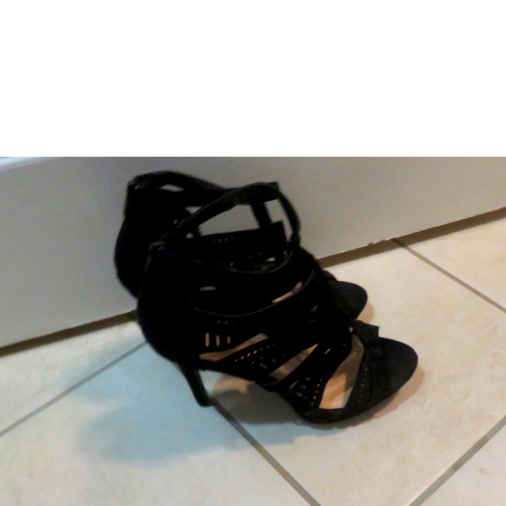 Black Suede High Heels